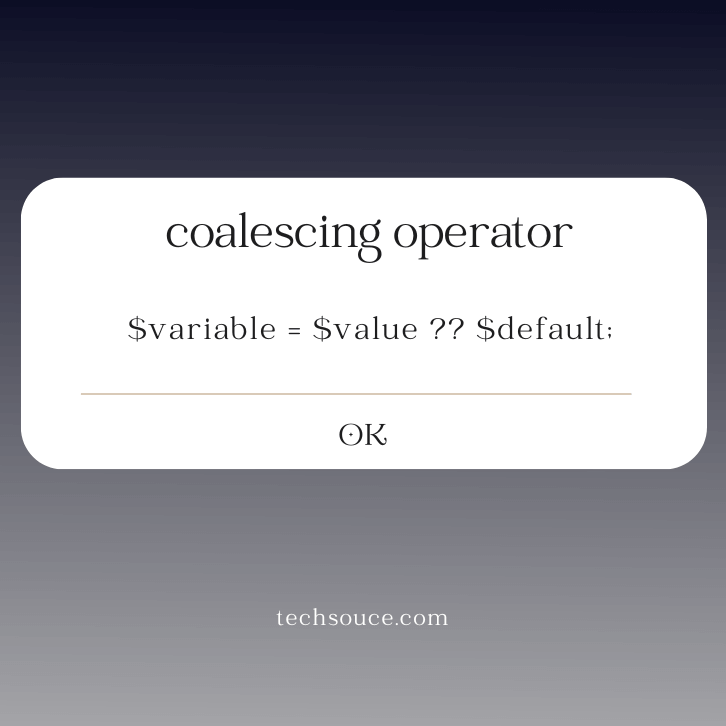 coalescing in php