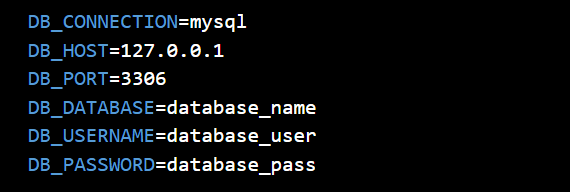 env database config