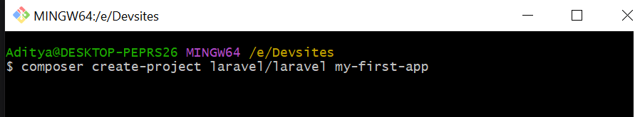 install laravel